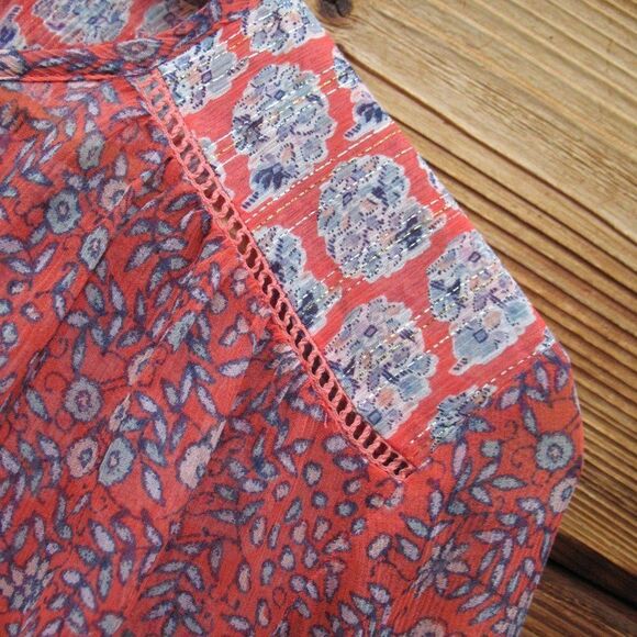 NWOT Rebecca Taylor Amanda Floral Silk Top Blouse - Picture 7 of 11